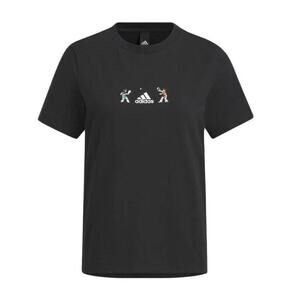 adidas Cartoon Character Logo Print Roun Neck Short Sleeve T-Shirt Asia M USA XS